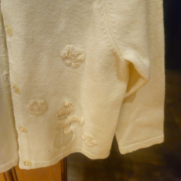 Talbots Kid - 24 month Off White Snowman Sweater - Picture 4 of 6